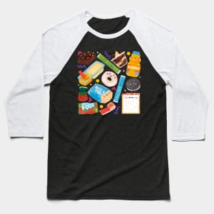 90s Retro Junk Food Baseball T-Shirt